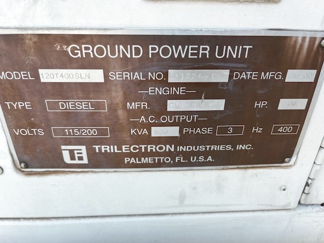 Ground Power Unit Trilectron 120T400SLN - 120 kVA