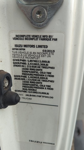 Truck Chassis Isuzu NPR-HD Diesel
