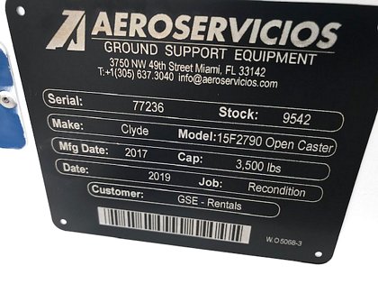 2017 Clyde 15F2790- Open Caster