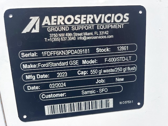 Lavatory Truck Ford/Standard GSE F-600 XL SD 2023