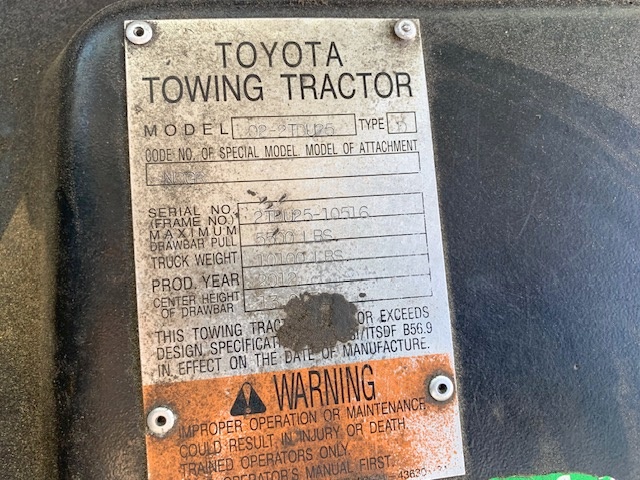 Baggage Tractor Toyota 2TDU25